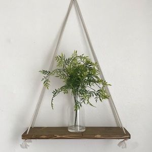 Handmade rope shelf